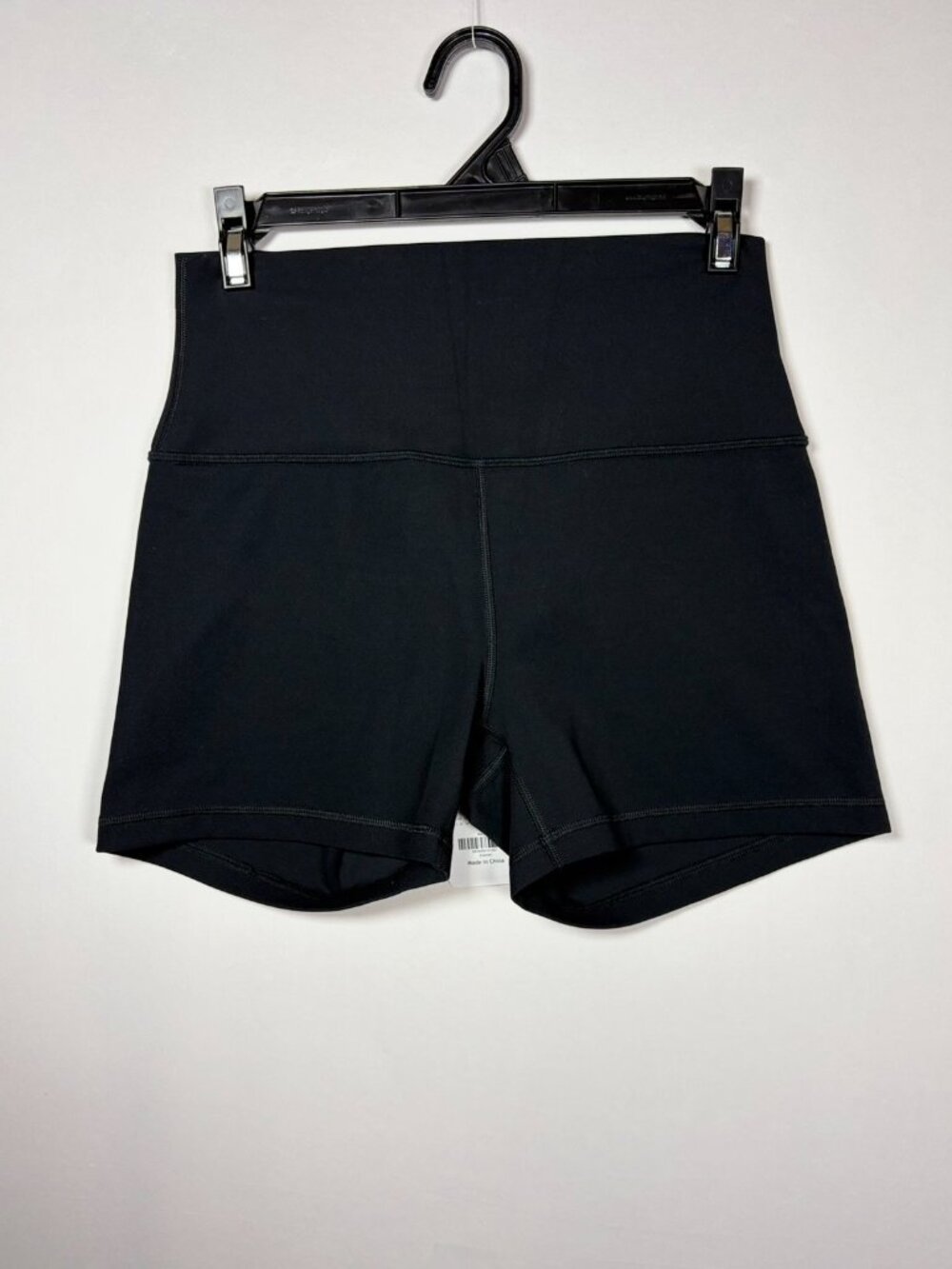 NWT. CRZ Yoga Naked Feeling High Waisted Black Spandex Athletic Shorts Size L